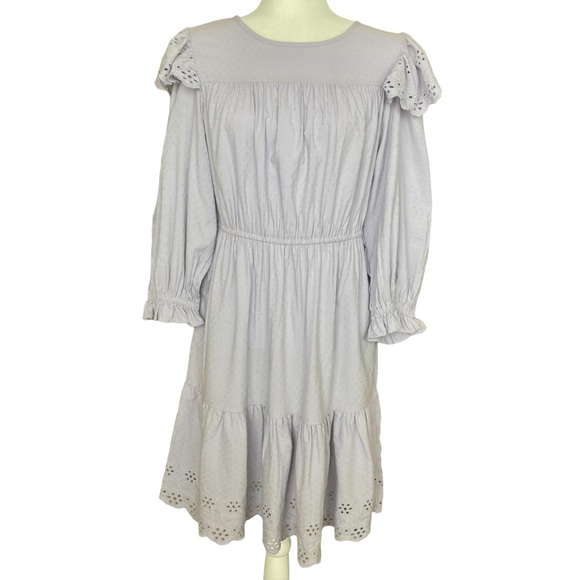 NWT Universal Thread Women’s Lavender/Purple Tiered Eyelet Ruffle Dress - Sz M - Picture 3 of 11